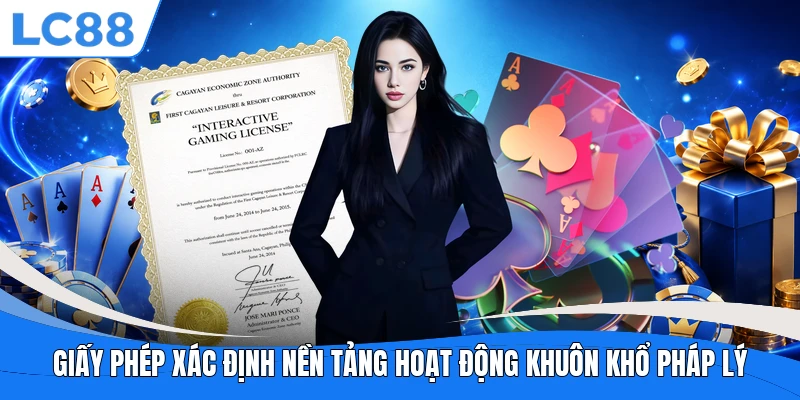 Giấy phép xác định nền tảng hoạt động khuôn khổ pháp lý